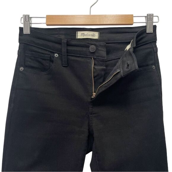 Madewell Tall 9” Mid-Rise Skinny Jeans in ISKO Stay Black Size 26T | 2 Tall - Picture 6 of 14